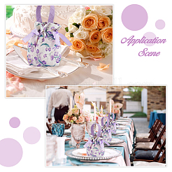 10 sacchetto con coulisse in tessuto con stampa floreale&nbsp;ABAG-DC0001-09A