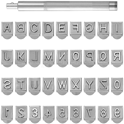 Наборы инструментов для тиснения кожи с буквами и цифрами TOOL-WH20012-002B