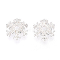 925 серебряная микро-паве прозрачная кубическая циркония бусина-шапочка STER-T008-42S