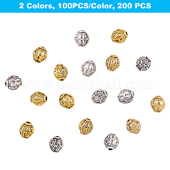 Сплавочные овальные бусины тибетского стиля &nbsp;PALLOY-PH0001-13