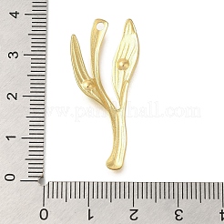 304ステンレススチールラインストーンペンダント  枝  ペリドット  36.5x16x3mm  穴：1.6mm&nbsp;STAS-U027-11G-01