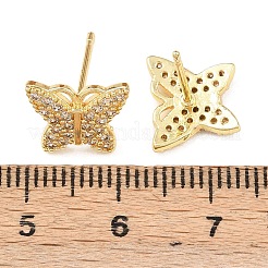 Серьги-гвоздики из циркония&nbsp;EJEW-F400-02D-G