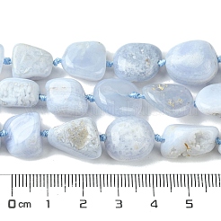 Натуральный голубой кружевной агат бисер нитей G-G117-B07-02