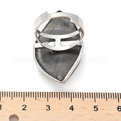 Регулируемые кольца из натурального лабрадорита RJEW-P076-01