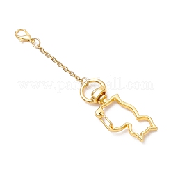 2 шт. двухцветные поворотные карабины из сплава «кошка» HJEW-JM03382