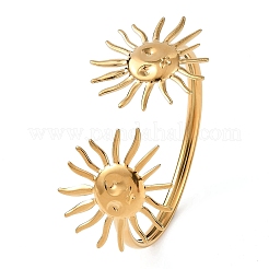 Браслеты-манжеты из нержавеющей стали 304 для женщин&nbsp;LS-BJEW-A147-01B-G