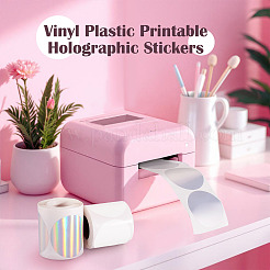 3 rouleau de 3 styles d'autocollants holographiques imprimables en plastique vinyle&nbsp;OFST-TA0001-10A