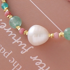 Ожерелья с подвесками из натурального родонита MP0641