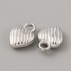 アクリルパーツ  ハートチャーム  プラチナ  12x8.5x3.5mm  穴：2.2mm&nbsp;FIND-TAC0017-31F