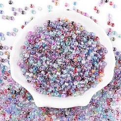 6/0 perline rotonde di vetro trasparenti all'interno colorate&nbsp;SEED-N006-004