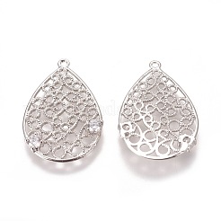 Латунные микро проложить кубического циркония подвески KK-F803-07P-NF