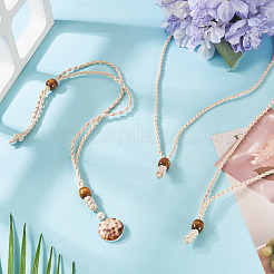 Изготовление ожерелий из вощеного полиэфирного шнура с регулируемой длиной&nbsp;NJEW-TAC0031