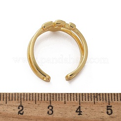 Латунные манжеты кольца перста RJEW-C120-09G
