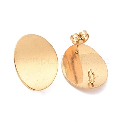 Boucles d'oreilles à tige en acier inoxydable 304 avec placage ionique (IP)&nbsp;LS-STAS-Q231-10G