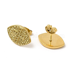 Ионное покрытие (ip) 304 нержавеющая сталь серьги-гвоздики фурнитура EJEW-I281-22G