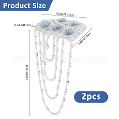 2 шт. полукруглые стеклянные бусины-кисточки-броши для рюкзака&nbsp;JEWB-FH0002-39