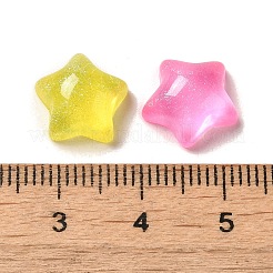 Кабошоны из прозрачной смолы с блестками&nbsp;RESI-E053-08E
