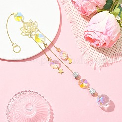 Стеклянные круглые подвесные украшения&nbsp;HJEW-JM01231