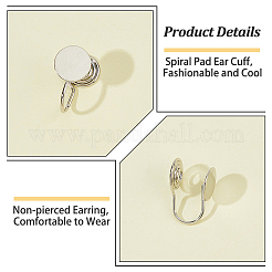 16 шт. латунная спиральная накладка на ушную манжету&nbsp;EJEW-HS0001-24P