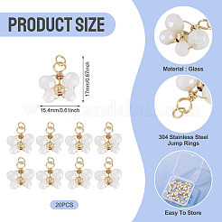 20шт стеклянные подвески&nbsp;PALLOY-TAC0214