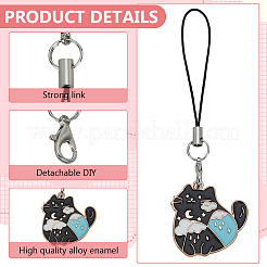 Ремешки для мобильных устройств с подвеской из сплава эмали HJEW-BC00027