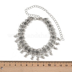 Богемный цветочный сплав браслеты на ногу для женщин AJEW-B107-02