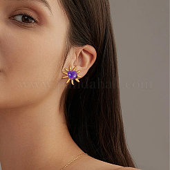 2 пара сережек-гвоздиков из нержавеющей стали двух цветов EJEW-HY0001-46A