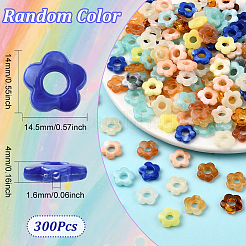 300 шт. прозрачные акриловые бусины градиентного цвета&nbsp;OACR-SP0001-87