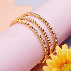 Браслеты из латуни стрейч из бисера&nbsp;BJEW-SZ0001-006A-G