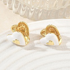 Pendientes de aro de circonio cúbico de micro pave de latón&nbsp;KK-CBA98BA-08G-D