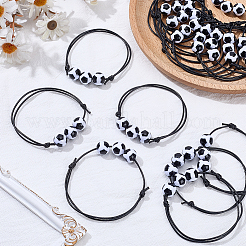 20шт пластиковый футбольный браслет из бисера&nbsp;BJEW-SP0001-20