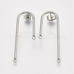 Левая и правая фурнитура для сережек-гвоздиков из нержавеющей стали марки 304&nbsp;X-STAS-S079-143A