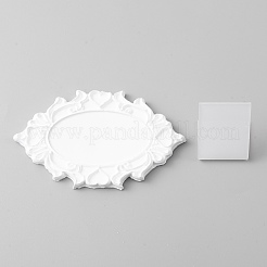 Овальная тарелка для сережек gesso EDIS-WH0016-045