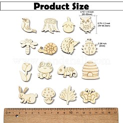 100 pièces de morceaux de bois non teints&nbsp;WOOD-CJC0006-026-1