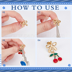 6 par de accesorios para pendientes de acero inoxidable 304&nbsp;STAS-ME0001-37