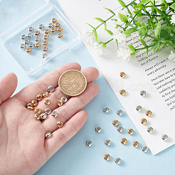 G60шт 2 цвета латунные разделительные бусины&nbsp;FIND-GO0003-53