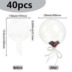 丸い透明なTPUバルーン  クリスマスの結婚式のパーティーの装飾用  透明  340x197x0.1mm&nbsp;AJEW-WH0314-398D