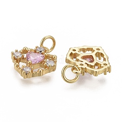 Кулоны с кубическим цирконием из латуни&nbsp;X-KK-F821-25G