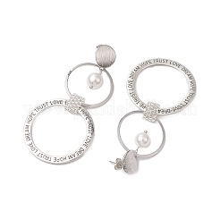 Boucles d'oreilles à tige bohème en laiton&nbsp;EJEW-MZ00249