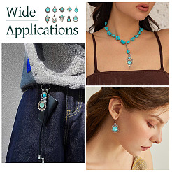 20 шт. 10 стиля тибетский стиль сплав паве имитация бирюзы подвески&nbsp;FIND-TA0008-36