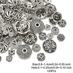 120шт 12 стиля колпачки из сплава в тибетском стиле TIBE-YW0001-61