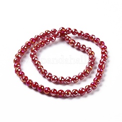 Стеклянные бусины с гальваническим покрытием &nbsp;GLAA-E036-14B