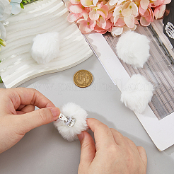 4 шт. пряжки для обуви из искусственной шерсти с помпоном HJEW-WH00198