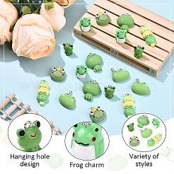 18шт 6 стиля непрозрачные подвески из смолы&nbsp;RESI-YW0004-56