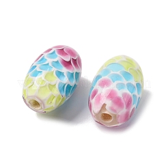 Двухцветные бусины лэмпворк ручной работы&nbsp;LAMP-K042-01C