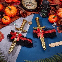 Пластиковые игрушечные мечи для костюмированной вечеринки на Хэллоуин&nbsp;AJEW-WH0348-981B