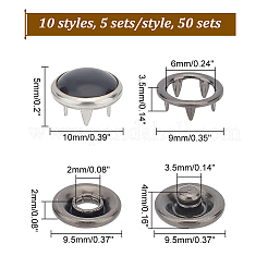 50 комплект из 10 латунных кнопок FIND-NB0004-07