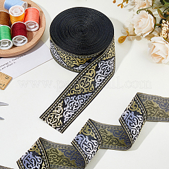 Жаккардовая цветочная лента из полиэстера OCOR-WH0082-266