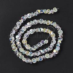 Прозрачные стеклянные бусины гальваническим пряди&nbsp;EGLA-L043-AB01