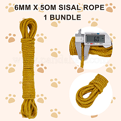 50м круглый витой джутовый шнур OCOR-WH20006-14C